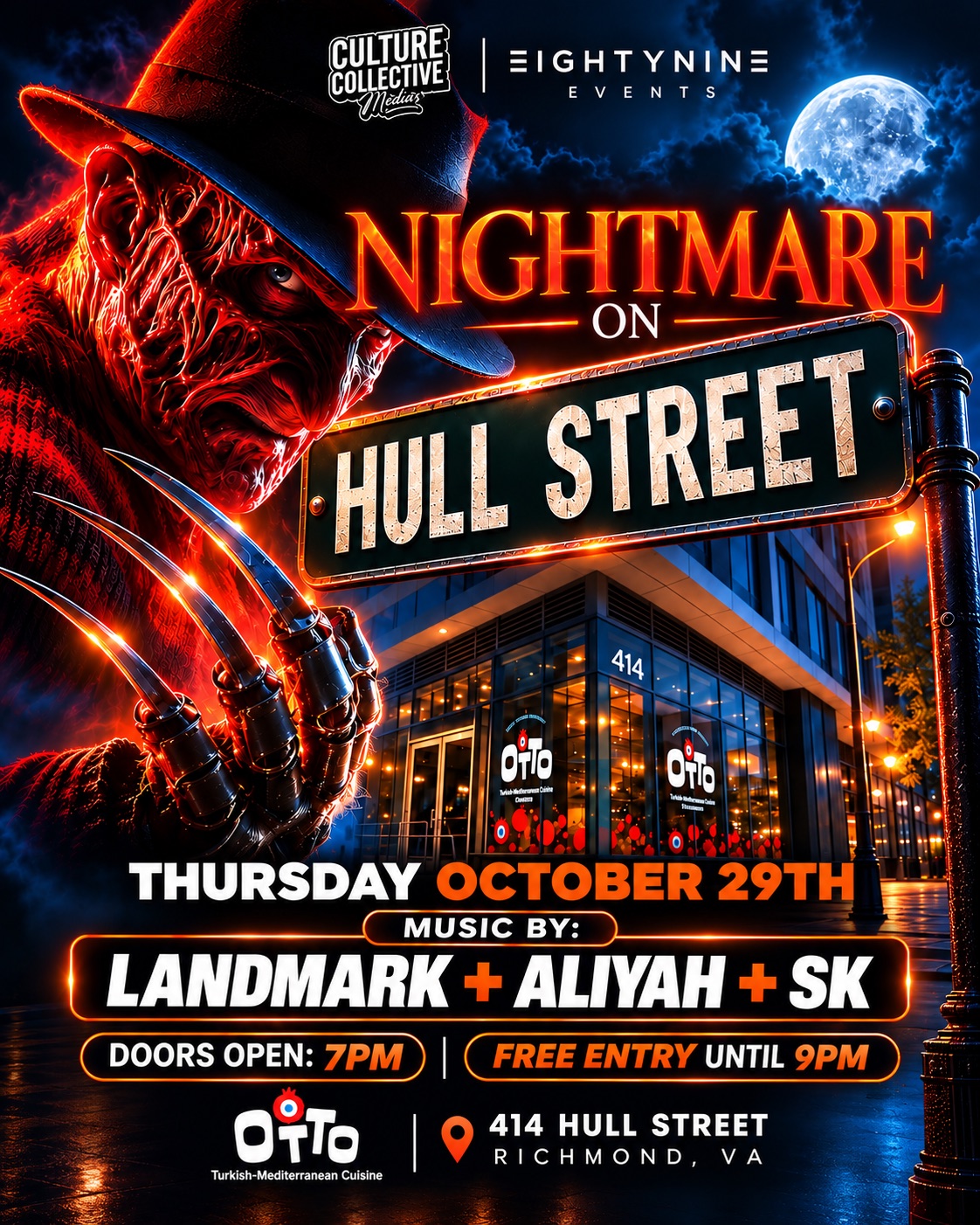 Nightmare on Hull St at Otto Mediterranean Restaurant